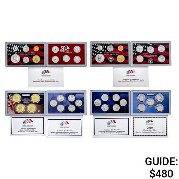 05&'06 SILV. PF Sets, 07' Pres. $1 PFSet, [2] '09 25C PFSet, '10 25C PFSet