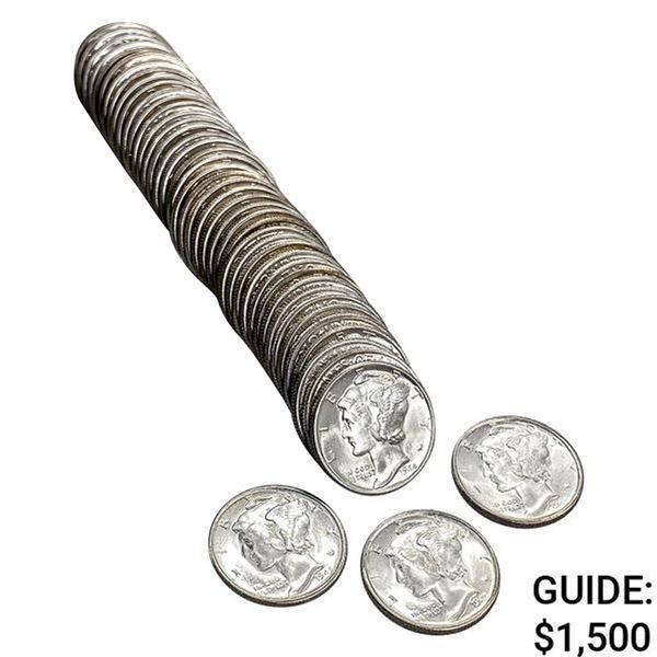 [47] 1942-1945 Mercury Silver Dime Roll