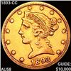 1893-CC $5 Gold Half Eagle CHOICE AU