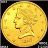 1842 $10 Gold Eagle UNCIRCULATED