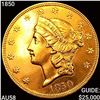 1850 $20 Gold Double Eagle CHOICE AU