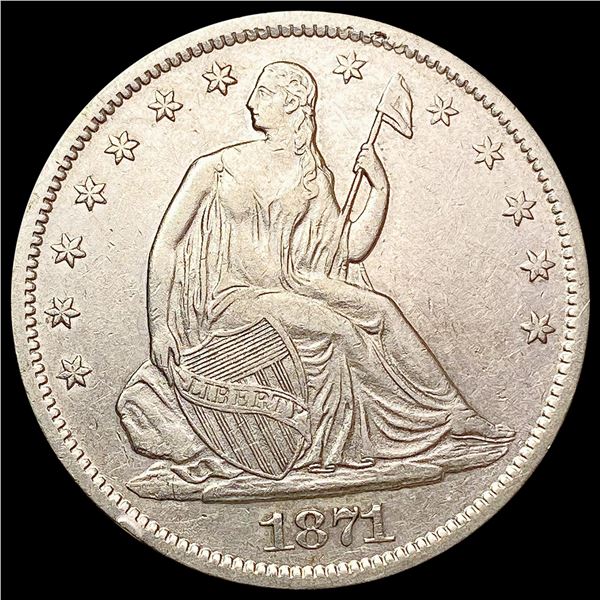 1871-S Seated Liberty Half Dollar CLOSELY UNCIRCULATED