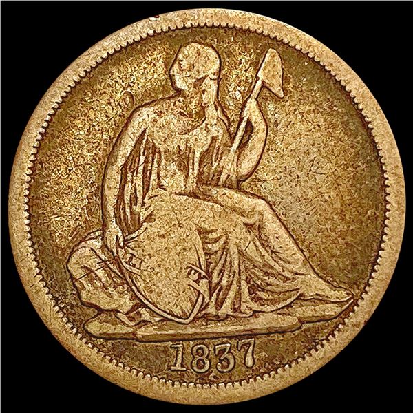 1837 Seated Liberty Dime NICELY CIRCULATED