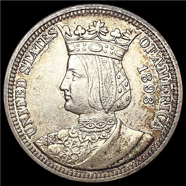 1893 Isabella Silver Quarter CHOICE AU