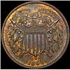 1864 Lg Motto Two Cent Piece CHOICE AU