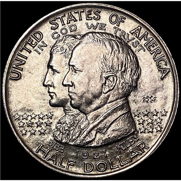 1921 2x2 Alabama Half Dollar CHOICE AU