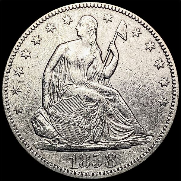 1858 Seated Liberty Half Dollar HIGH GRADE