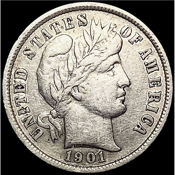 1901-S Barber Dime LIGHTLY CIRCULATED