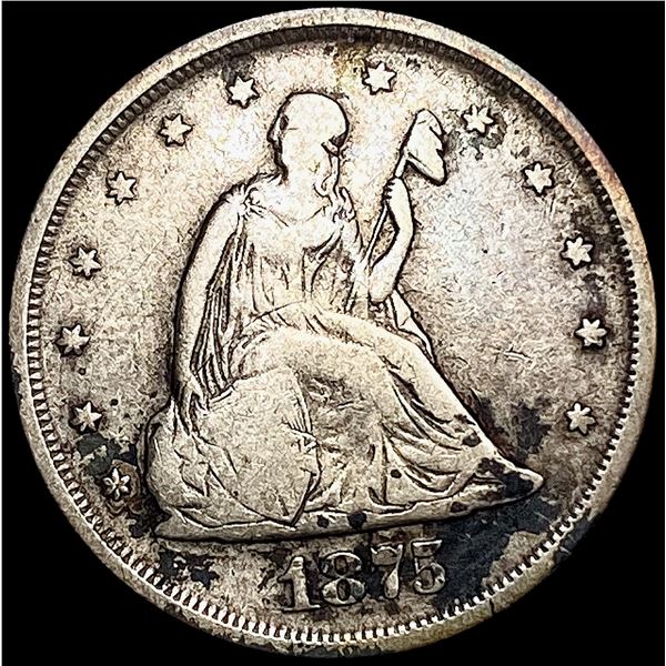 1875-S Twenty Cent Piece LIGHTLY CIRCULATED