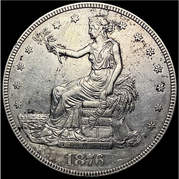 1876-S Silver Trade Dollar CHOICE AU