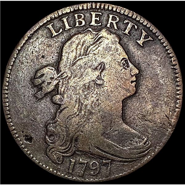 1797 Rev of 97 Stems Draped Bust Large Cent NICELY CIRCULATED