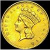 Image 1 : 1856 Slanted 5 Rare Gold Dollar HIGH GRADE
