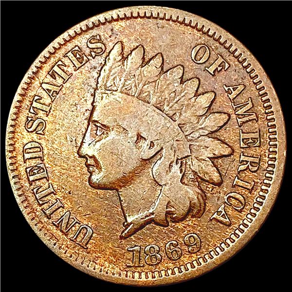 1869 Indian Head Cent LIGHTLY CIRCULATED