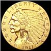 Image 1 : 1911 $2.50 Gold Quarter Eagle CLOSELY UNCIRCULATED