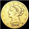 Image 1 : 1845 $5 Gold Half Eagle NICELY CIRCULATED