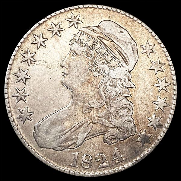 1824 Capped Bust Half Dollar CLOSELY UNCIRCULATED