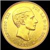 1879 Spain .2334oz Gold 25 Pesetas UNCIRCULATED