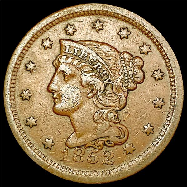 1852 Braided Hair Large Cent CHOICE AU