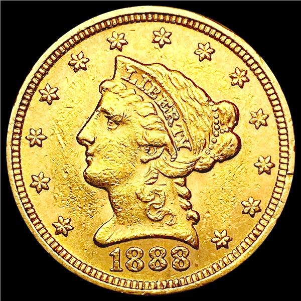 1888 $3 Gold Piece CLOSELY UNCIRCULATED