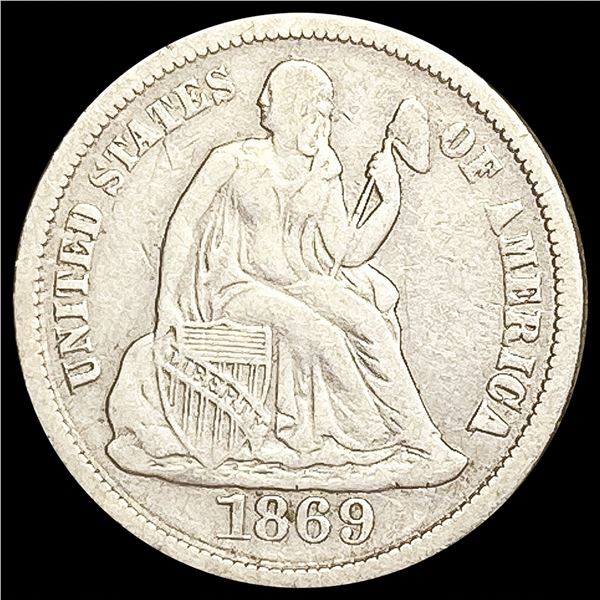 1869-S Seated Liberty Dime NICELY CIRCULATED