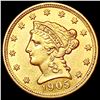 1905 $2.50 Gold Quarter Eagle UNCIRCULATED