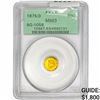 1875/3 Round California Gold Half Dollar PCGS MS63 BG-1058