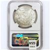 Image 2 : 1883-CC Morgan Silver Dollar NGC MS63