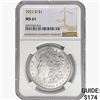 1921-D Morgan Silver Dollar NGC MS61