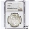 1927-D Silver Peace Dollar NGC AU58