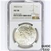 1923-D Silver Peace Dollar NGC AU58