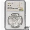1923-D Silver Peace Dollar NGC AU58