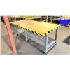 Image 2 : ULINE WOOD TOP METAL FRAME MOBILE HEIGHT ADJUSTABLE PACKING TABLE WITH FULL BOTTOM SHELF