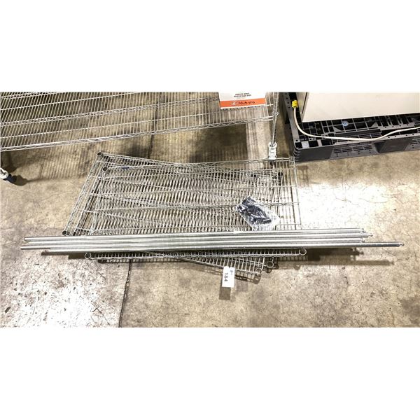 NEXEL 3 TIER STAINLESS STEEL DISASSEMBLED METRO STYLE RACK ( APPROX. 4'W X 2'D X 75"H )