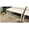 Image 2 : WHITE WOODEN TOP TABLE WITH METAL LEGS 2'W X 2'D X 2.5'H