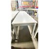Image 2 : WHITE WOODEN TOP TABLE WITH METAL LEGS 6'W X 2'D X 2.5'H