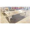 Image 2 : STAINLESS STEEL 10'W X 4.5'D X 2.5'H PACKING TABLE WITH ROLLERS