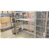 Image 2 : ULINE 3 TIER METAL MOBILE DOUBLE DOOR SHELVING UNIT ( APPROX. 61.5"W X 25.5"D X 70"H )