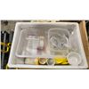 Image 2 : 3 BOXES OF ASSORTED KITCHEN ITEMS INCLUDING STAINLESS STEEL POTS IN VARIOUS SIZES, PRESSURE POT,