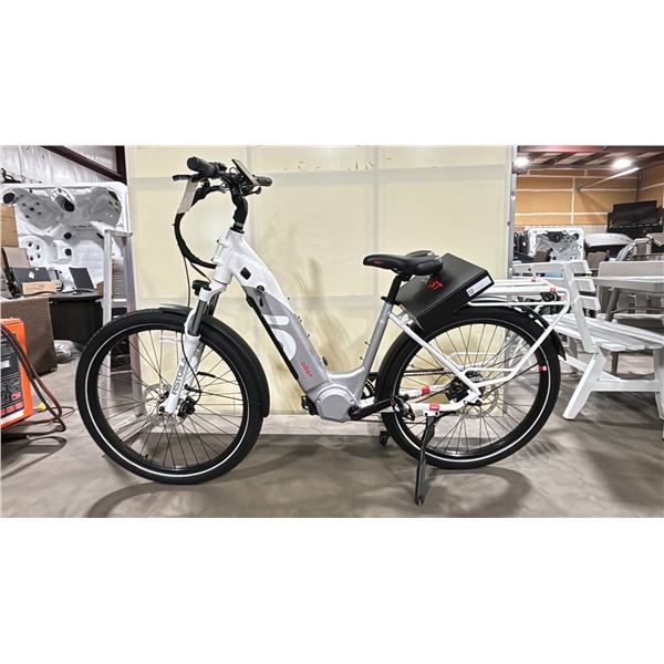 DOST DROP GLACIER WHITE 9 SPEED, 17.5 ELECTRIC BIKE; 500W MID DRIVE MOTOR, 100 KM RANGE, 120 NM