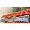 Image 2 : PALLET RACKING SECTION; 9 CROSSBARS 8', 4 UPRIGHTS 7.5', 6 MESH GRATES 94"H X 47"W & 6 MESH GRATES