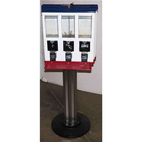 NORTHWESTERN 3 BAY COIN OPERATED CANDY DISPENSER