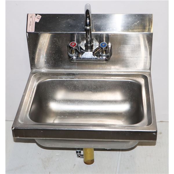 STAINLESS STEEL HANDWASH SINK WITH FAUCETS/ DRAIN