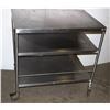 Image 1 : 3 TIER STAINLESS STEEL WORK TABLE ON WHEELS