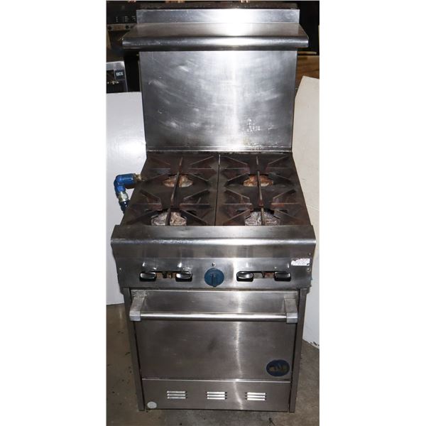 OVEN/ 4 BURNER NATURAL GAS RANGE STAINLESS STEEL