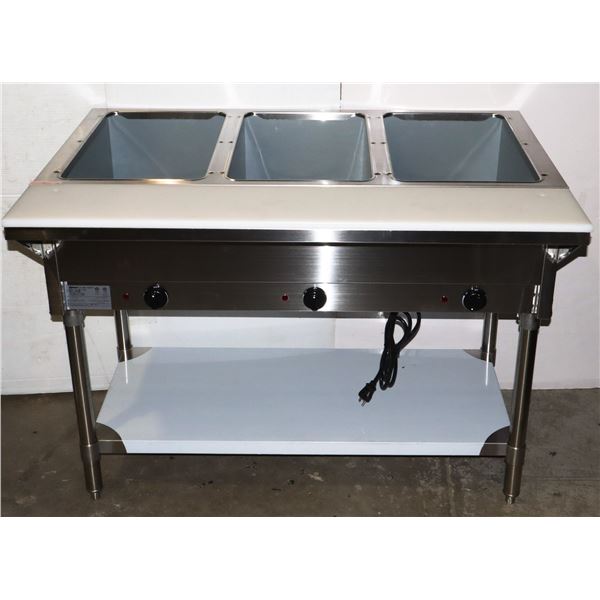 ELECTRIC STEAM TABLE. CAPACITY 3 FULL SIZE INSERTS