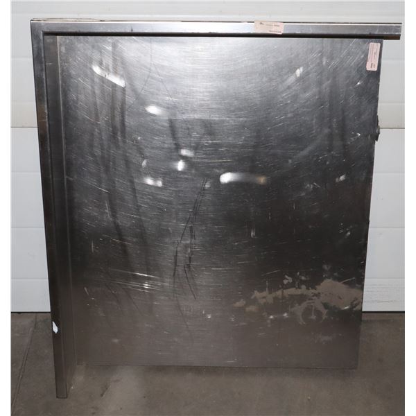 STAINLESS STEEL COUNTERTOP WITH WOOD BACKING