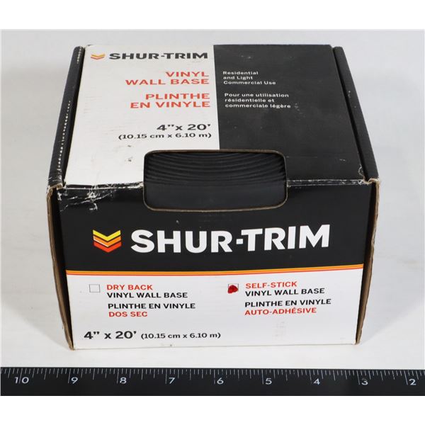NEW 4" X 20' BOX OF VINYL WALL BASE TRIM