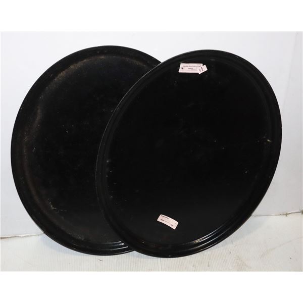 TWO X-LARGE OVAL SERVING TRAYS