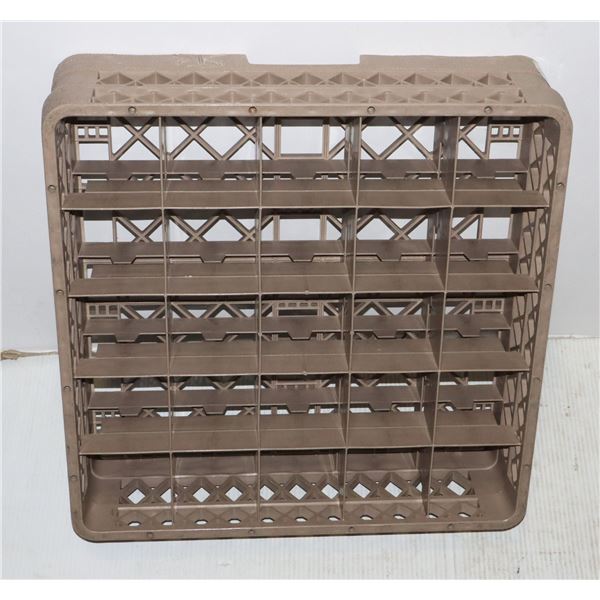 BEIGE RACK MASTER COMMERCIAL DISHWASHER RACK