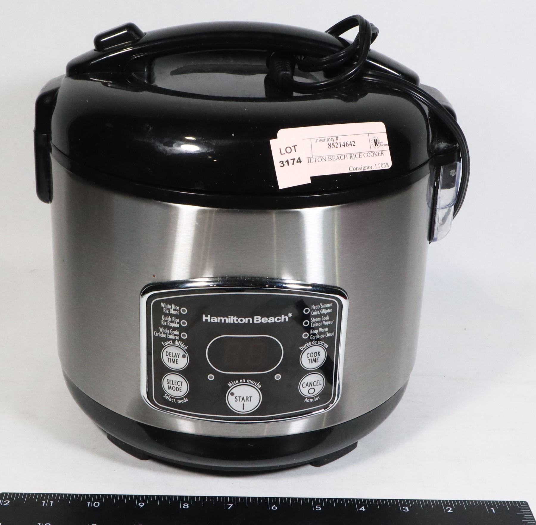 HAMILTON BEACH RICE COOKER